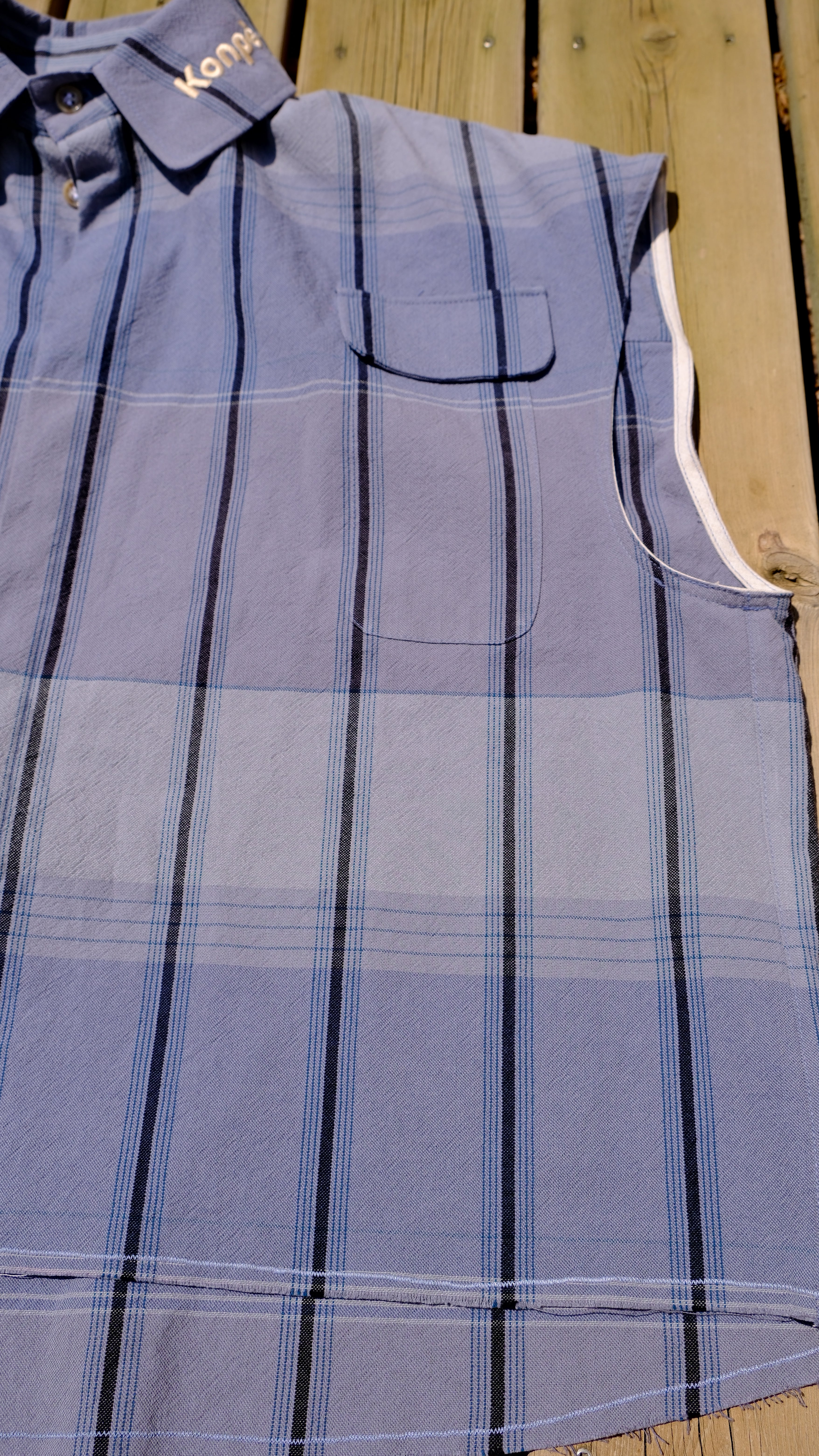 Chemise sans manches A rayure Brume Lunaire