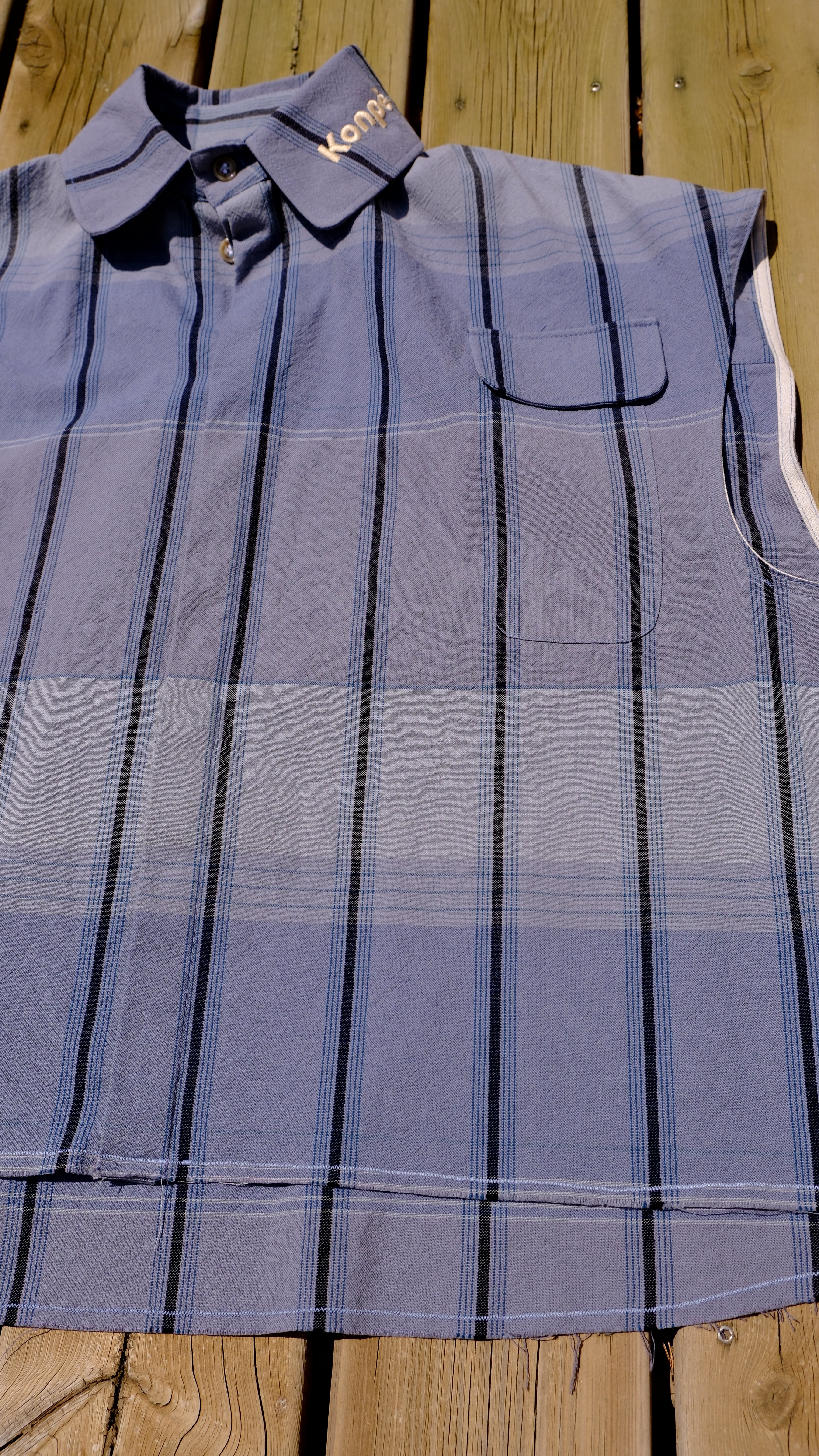 Chemise sans manches A rayure Brume Lunaire