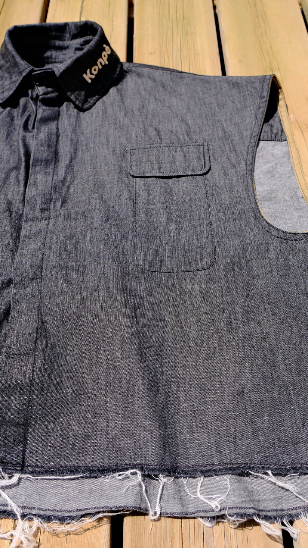 Chemise sans manches Gris Granit