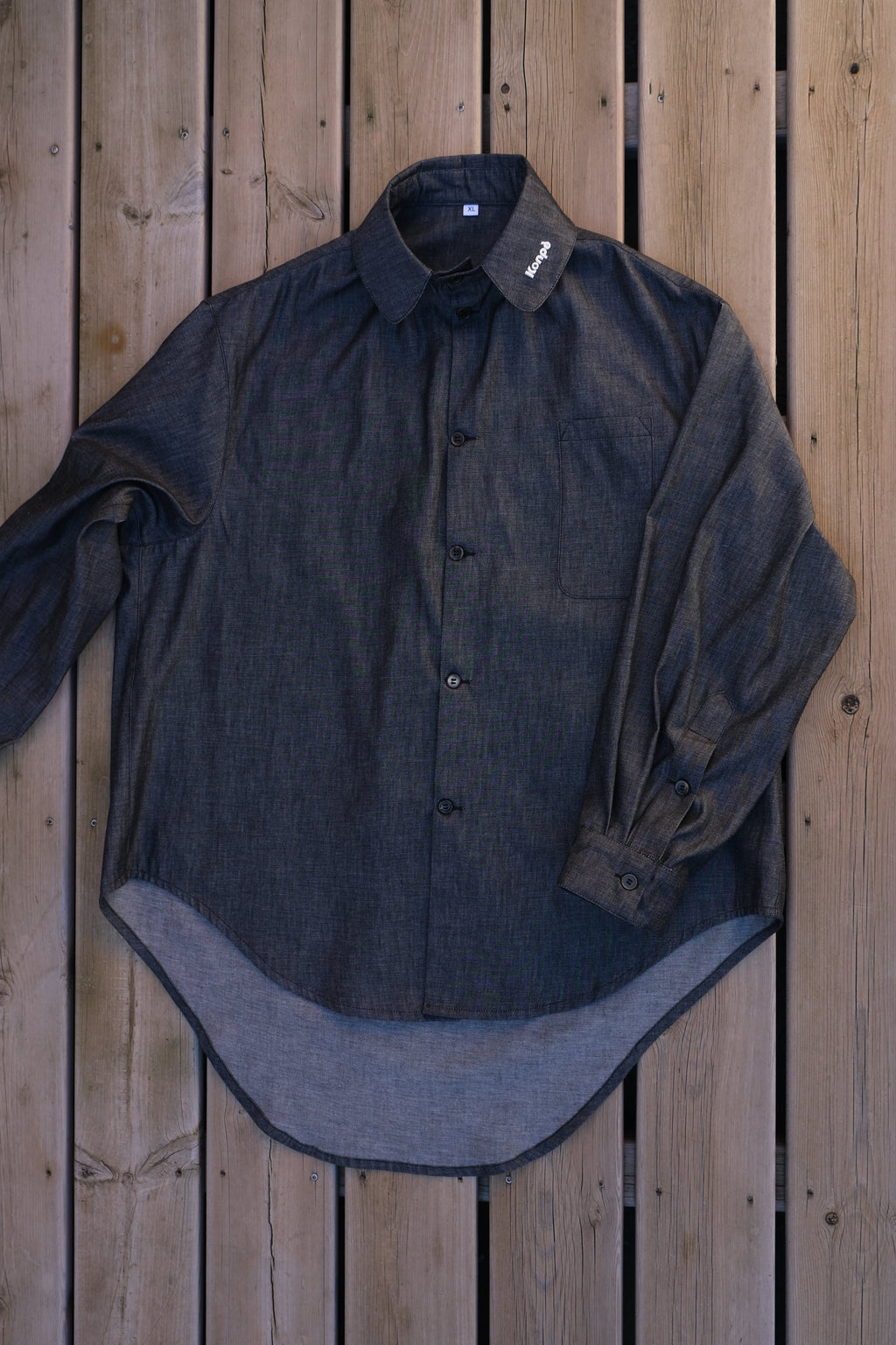 chemise oversized Gris Granit VERSION LONGUE