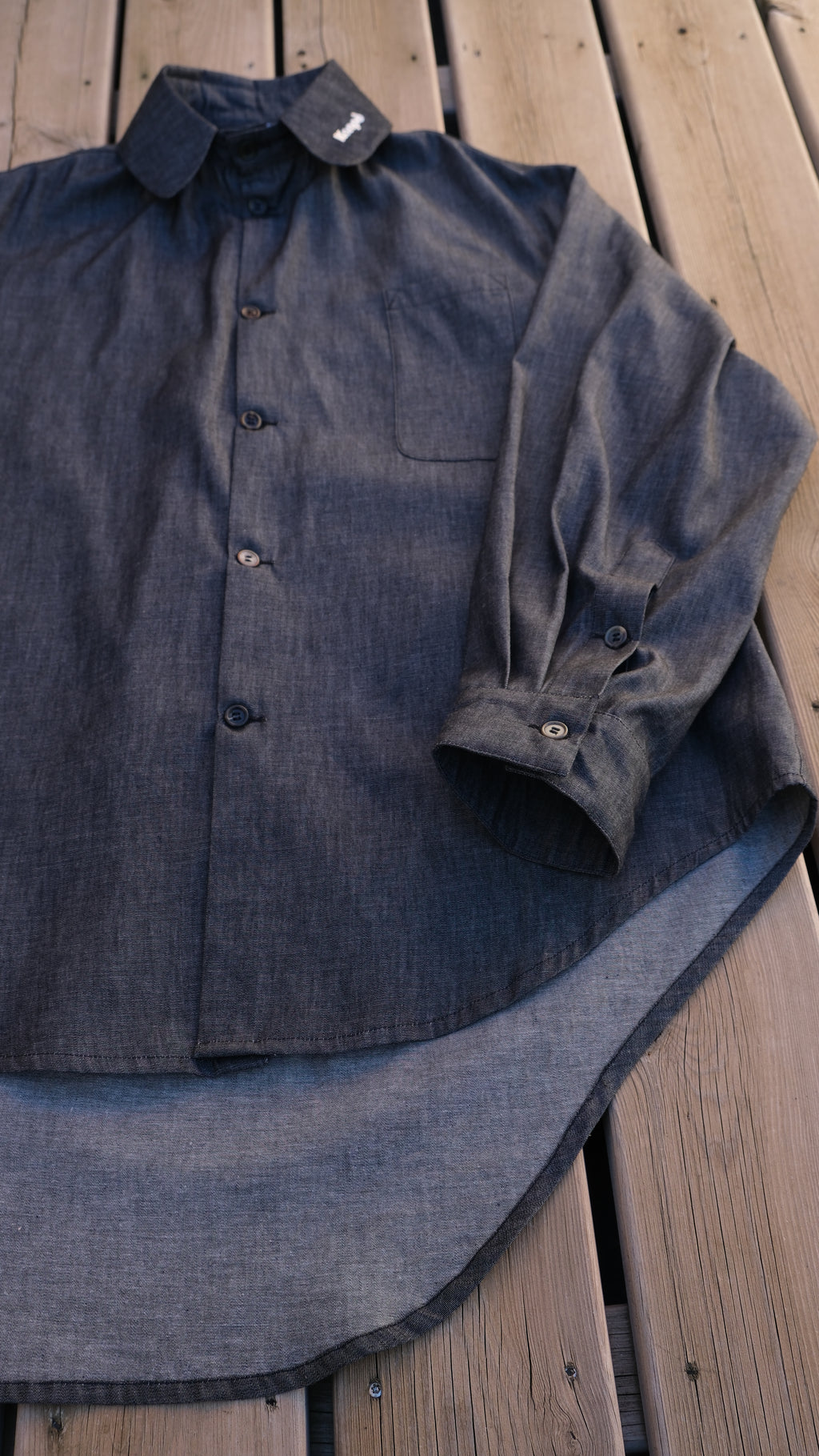 chemise oversized Gris Granit VERSION LONGUE