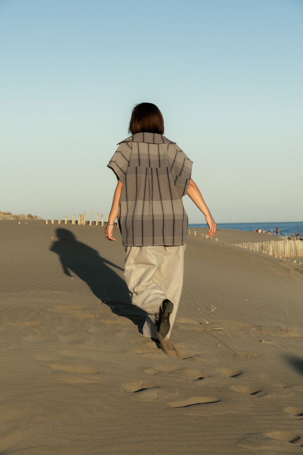 Chemise sans manches A rayure Brume Lunaire