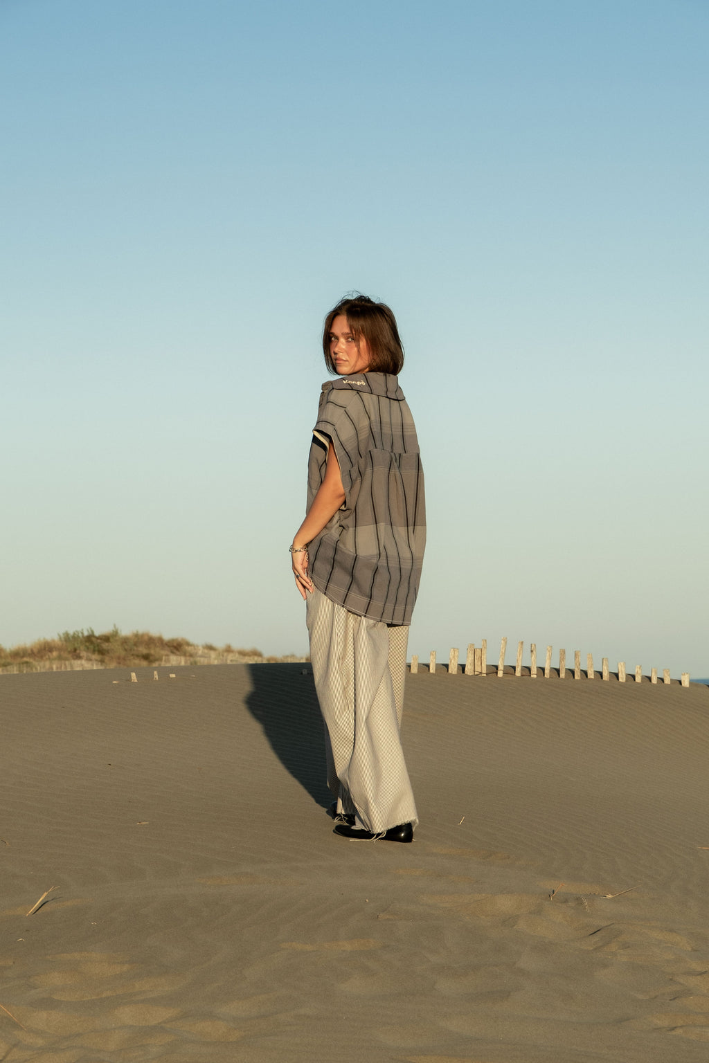 Chemise sans manches A rayure Brume Lunaire